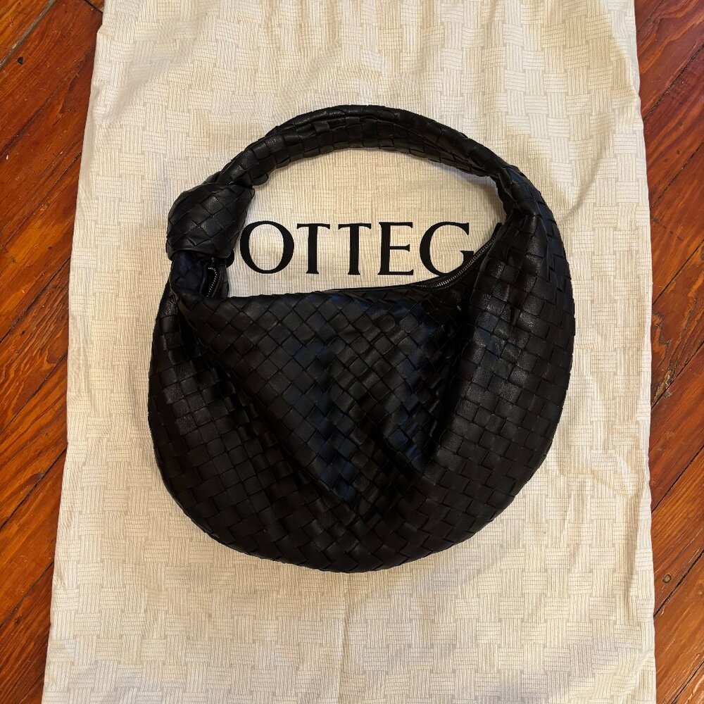Bottega Veneta Small Jodie bag, black with silver hardware